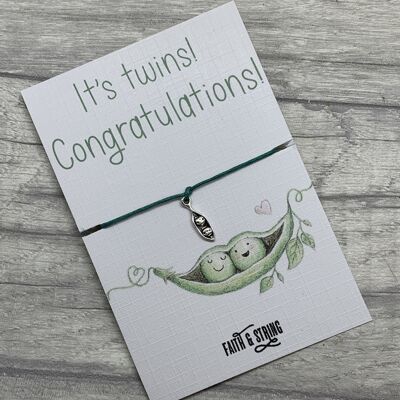 Twins gift, congratulations twins gift, its a boy, its a girl, twins card, new baby card, twins card