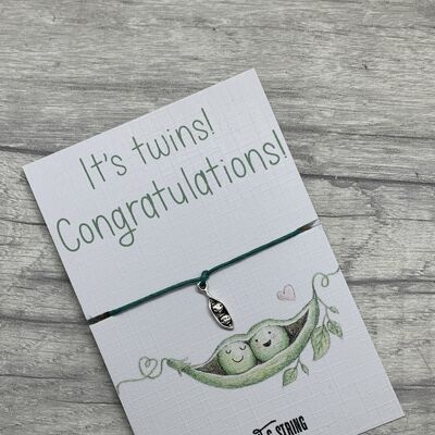 Twins gift, congratulations twins gift, its a boy, its a girl, twins card, new baby card, twins card
