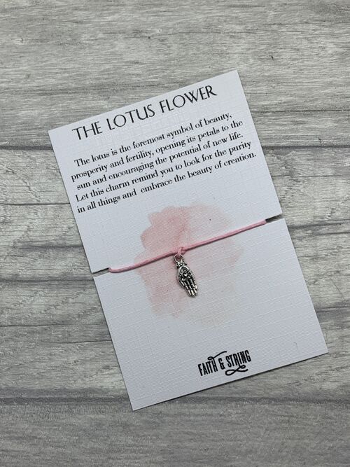 Lotus flower friendship bracelet, fertility wish bracelet, fertility lotus, IVF gift, IVF wish bracelet, fertility gift.