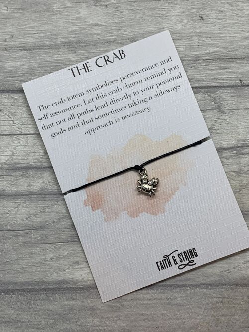 Crab Gift, Crab charm, Crab charm bracelet, Crab totem, spirit animal, Crab card, cute gift, sealife gift, under the sea