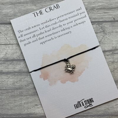 Crab Gift, Crab charm, Crab charm bracelet, Crab totem, spirit animal, Crab card, cute gift, sealife gift, under the sea