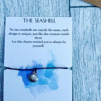 Seashell Wish Pulsera Pulsera de regalo Regalo inspirador Regalo de sirena Sea Beach