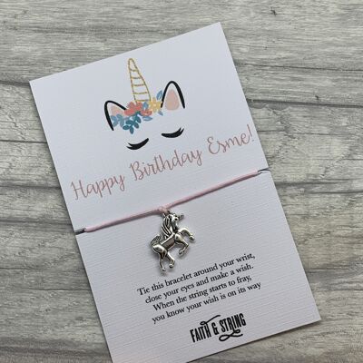 Alles Gute zum Geburtstag Einhorn Geschenk, Alles Gute zum Geburtstag kleines Mädchen, Geschenk für sie, Geschenk für Tochter, Geschenk für kleine Schwester, personalisiertes Einhorn