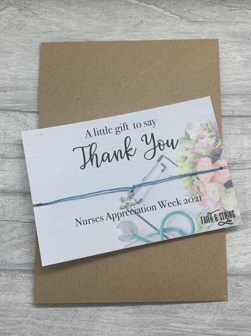 Nurses Week Bracelet, nurses week 2021, nurse appreciation gift, nurse gift, nurses appreciation week gift, nurse thank you card