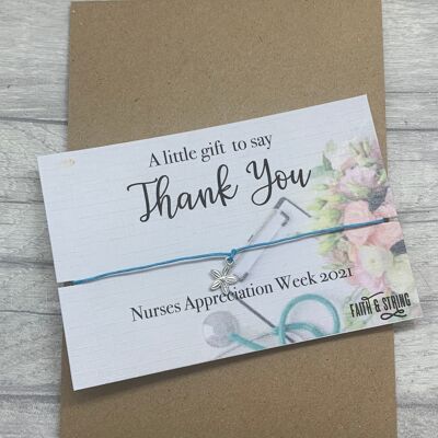 Bracelet de la semaine des infirmières, semaine des infirmières 2021, cadeau d'appréciation d'infirmière, cadeau d'infirmière, cadeau de semaine d'appréciation d'infirmières, carte de remerciement d'infirmière