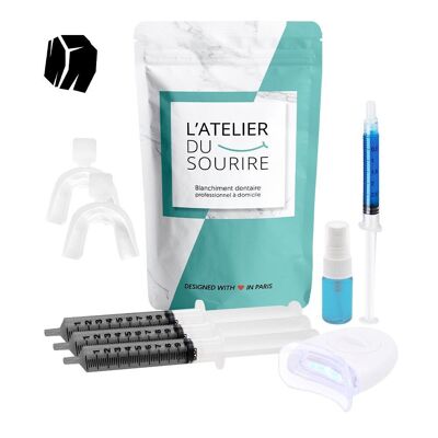 Kit de blanchiment dentaire au charbon - Convient aux dents sensibles