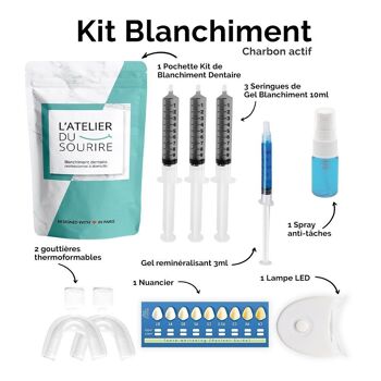 Kit de blanchiment dentaire au charbon - Convient aux dents sensibles 2