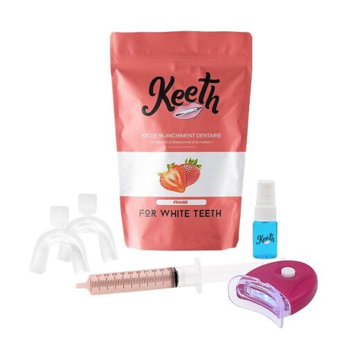 Kit de blanchiment dentaire à la fraise - Soin blancheur professionnel