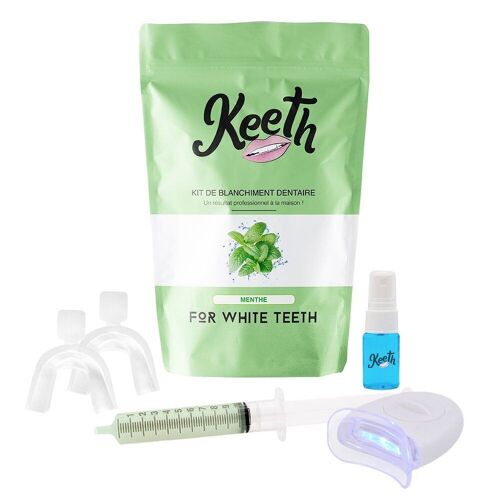 Kit de blanchiment dentaire à la menthe - Soin complet blancheur des dents
