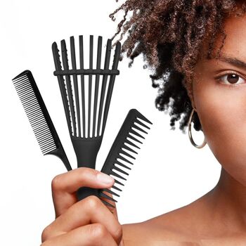 Brosse et peignes démêlants noirs cheveux bouclés - Save My Hair ! 3