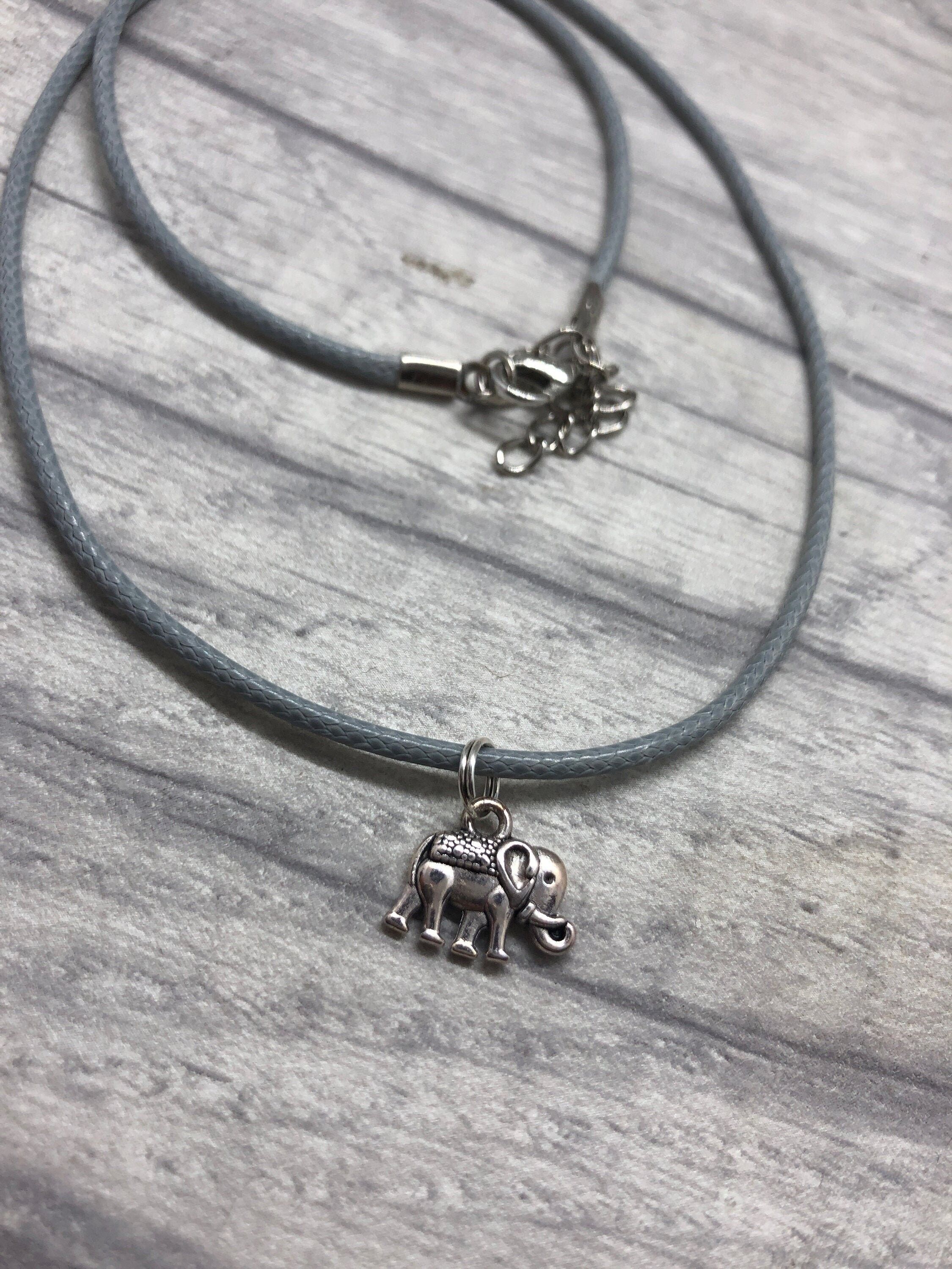 Wählen Sie Ihre Charm-Halskette, Kordelhalskette, individuelle Halskette, Geschenk für sie, Festivalschmuck, Halsband, Indie-Geschenk, Elefantengeschenk 2