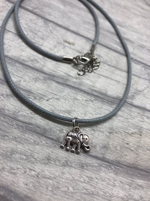 Choose your charm necklace, cord necklace, custom necklace, gift for her, festival jewellery, choker, indie gift, elephant gift 2