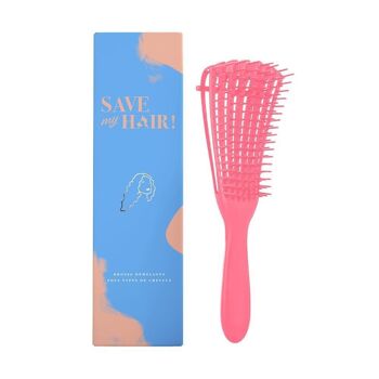 Brosse démêlante rose cheveux bouclés sans douleur - Save My Hair ! 1