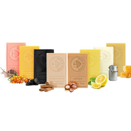 Lot de 8 savons solides 100% naturels - Bodymania