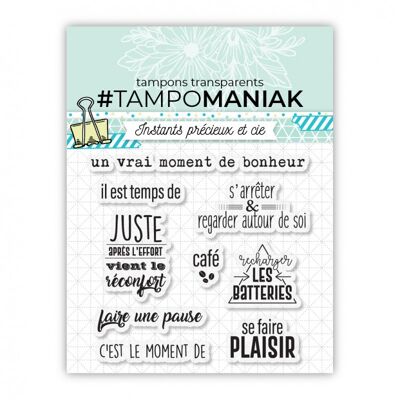 Planche de tampons - Moments de pause - 10x10cm