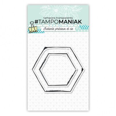 Hexagon frame stamp - 10x15cm