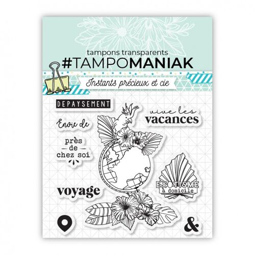 Planche de tampons - Envie de vacances - 10x10cm