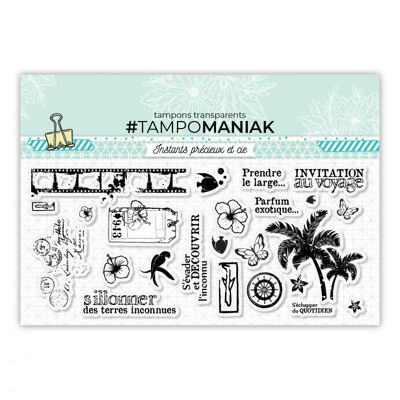 Invitation to travel stamps - 10x21cm