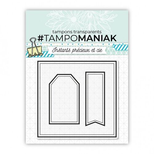 Tampon double trait - 10x10cm