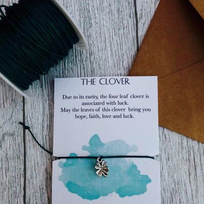 Clover Gift Good Luck Gift Good Luck bracelet Travel bracelet Good Luck charm