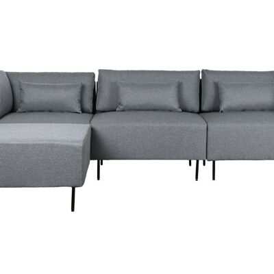 SOFA POLIESTER METAL 276X152,5X84 GRIS MB205554