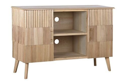 MUEBLE TV PAULOWNIA MDF 120X40X80 MARRON CLARO MB201429