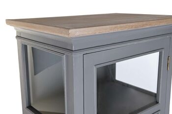 PAULOWNIA VITRINE MDF 49X36X160 2 TIROIRS GRIS MB201449 7