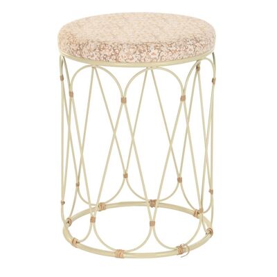 TABLE D'APPOINT ROTIN METAL 35X35X49 NATUREL MB203318