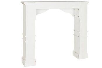 FAÇADE DE CHEMINÉE EN SAPIN MDF 120X27X110,5 BLANC MB205968 6