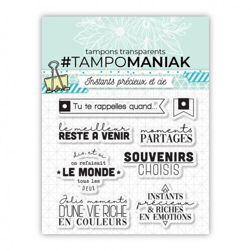 Planche de tampons - Jolis moments - 10x10cm