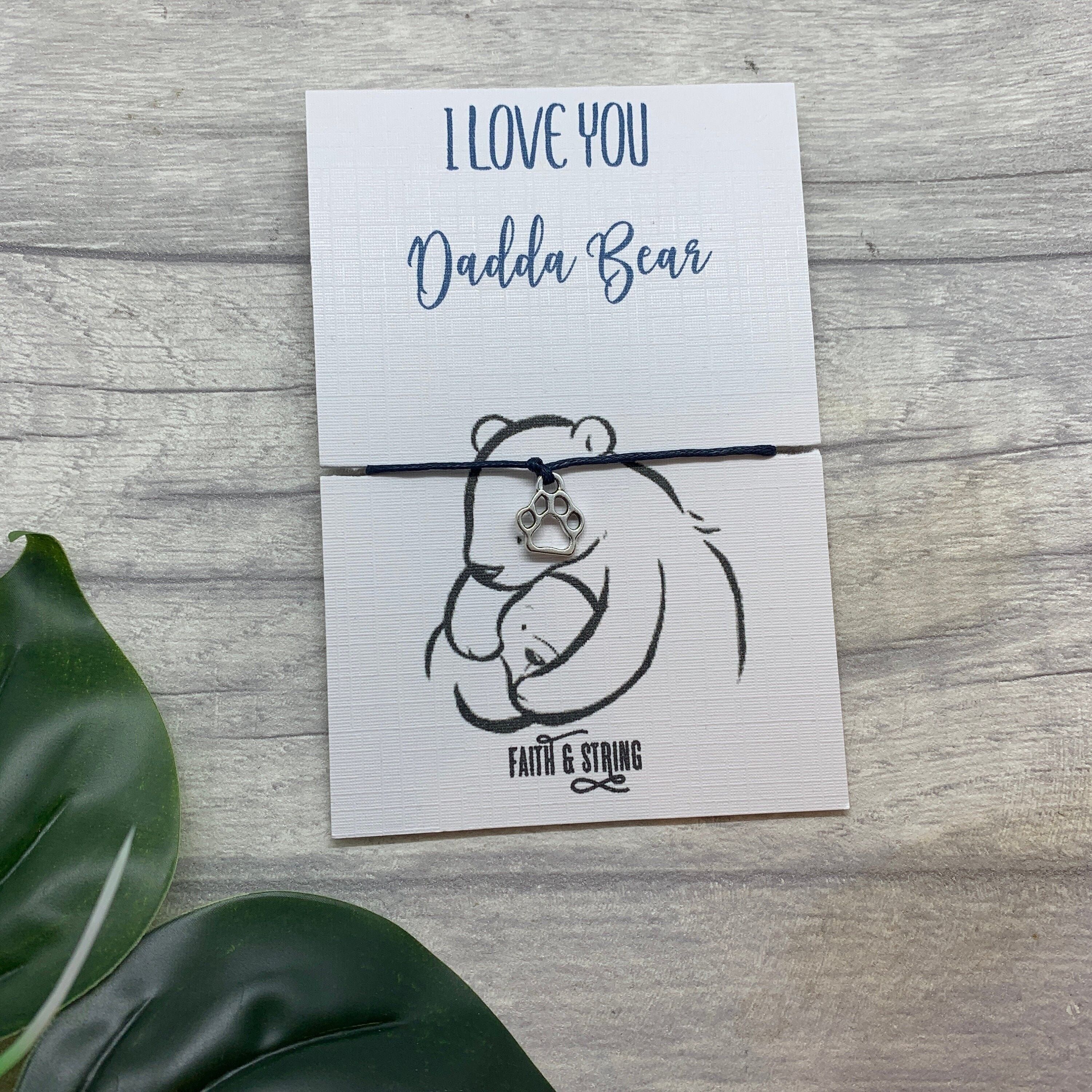 Regalo di papà, braccialetto di amicizia regalo giorno dei padri, regalo per papà, orso papà, regalo di compleanno papà, papà personalizzato, papà personalizzato