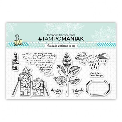 Set of 9 clear stamps After the rain - 10x21cm