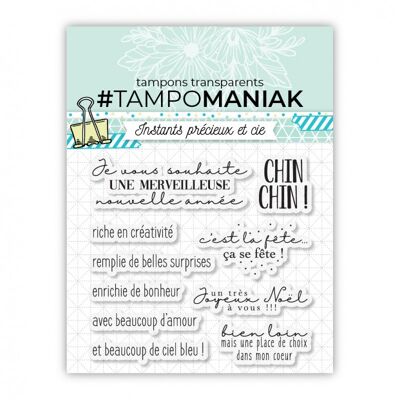 Stamp sheet - Happy New Year - 10x10cm