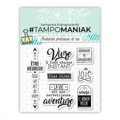 Stamp board - Live the moment - 10x10cm
