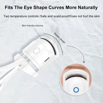 Eyelash Curler Portable Electric Heated Comb Eye Lash Perm Long Lasting Eyelashes Curls Thermal Eyelash Curler Makeup Tools 8