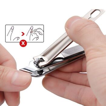 Large Sharp Manicure Cutters for Nail Stainless Steel+Carbon Steel Acronyx Hard Nail Clippers Pedicure Oblique Mouth Household 4