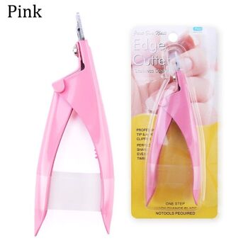 Professional Nail Art Clipper Special type U word False Tips Edge Cutters Manicure Colorful Stainless Steel Nail Art Tools 15