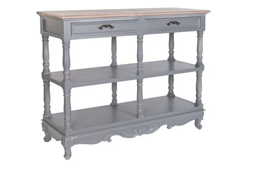 BUFFET PAULOWNIA MDF 117X39X89 2 CAJONES GRIS MB201453