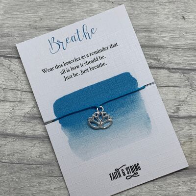 Pulsera de amistad respirar, regalo de yoga, regalo de Pilates, regalo de atención plena, regalo de meditación, regalo de respiración, regalo de buda, atención plena