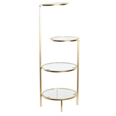 METAL GLASS SHELF 32,5X30X86 GOLDEN MB203562