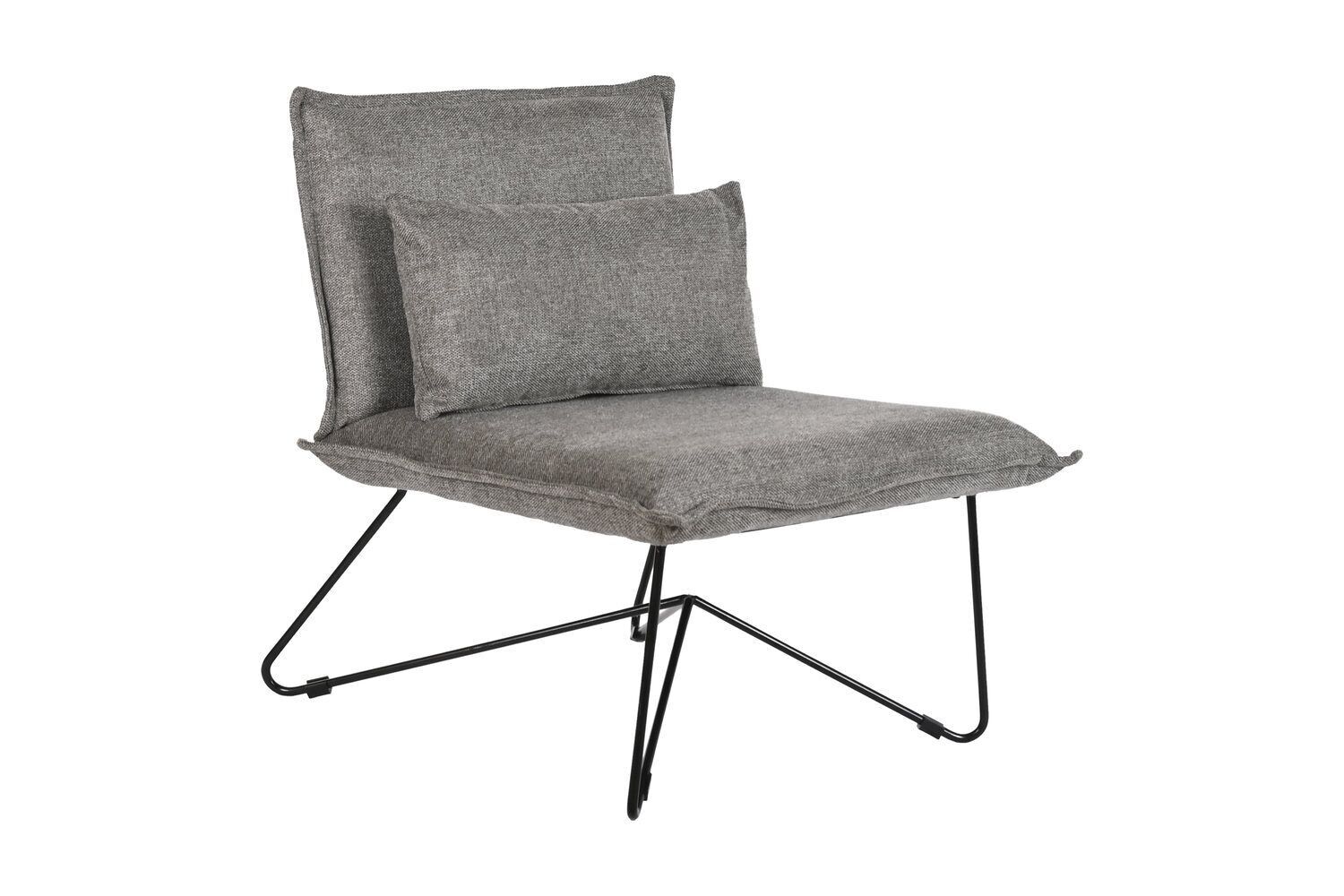 SILLON POLIESTER METAL 66X78X75 CON COJIN GRIS MB203708