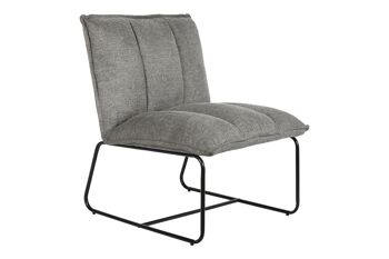 FAUTEUIL METAL POLYESTER 66X71X77 GRIS MB203709 1