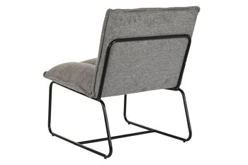 FAUTEUIL METAL POLYESTER 66X71X77 GRIS MB203709 8