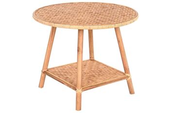TABLE D'APPOINT BAMBOU ROTIN 61X61X49 NATUREL MB205999 1