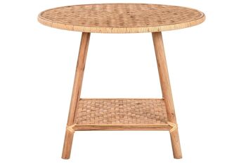TABLE D'APPOINT BAMBOU ROTIN 61X61X49 NATUREL MB205999 4