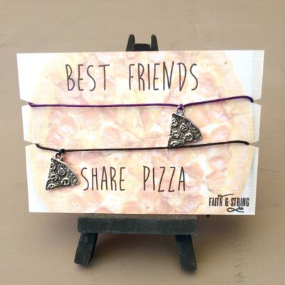 Cadeau pizza Bracelet d'amitié pizza d'amour