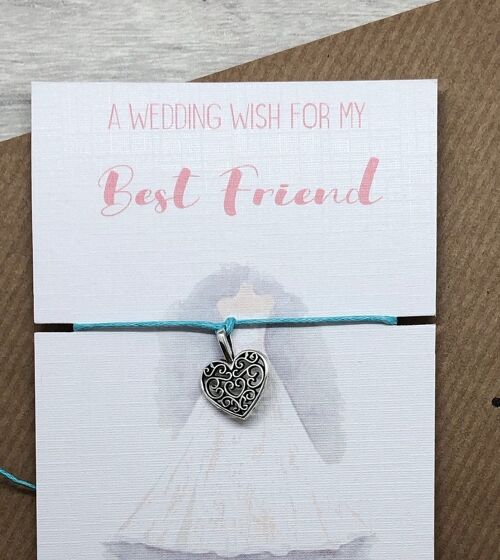 A wedding wish for best friend, best friend wedding gift, wedding something blue, gift for bride, bride something blue, bridal shower gift