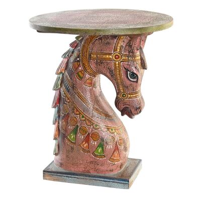 TABLE D'APPOINT MANGUE 39X39X47 CHEVAL VIEILLI MB201911