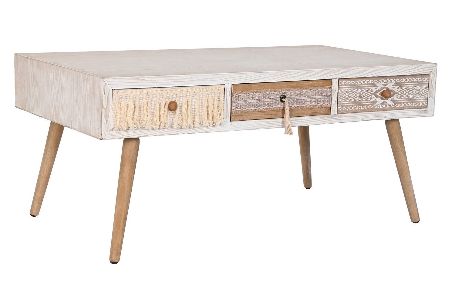 Mesa Centro Abeto Algodon 110X60X50 Blanco MB201934