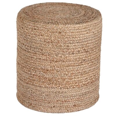 FOOTREST JUTE EUCALYPTUS 40X40X45 NATURAL BROWN MB204405